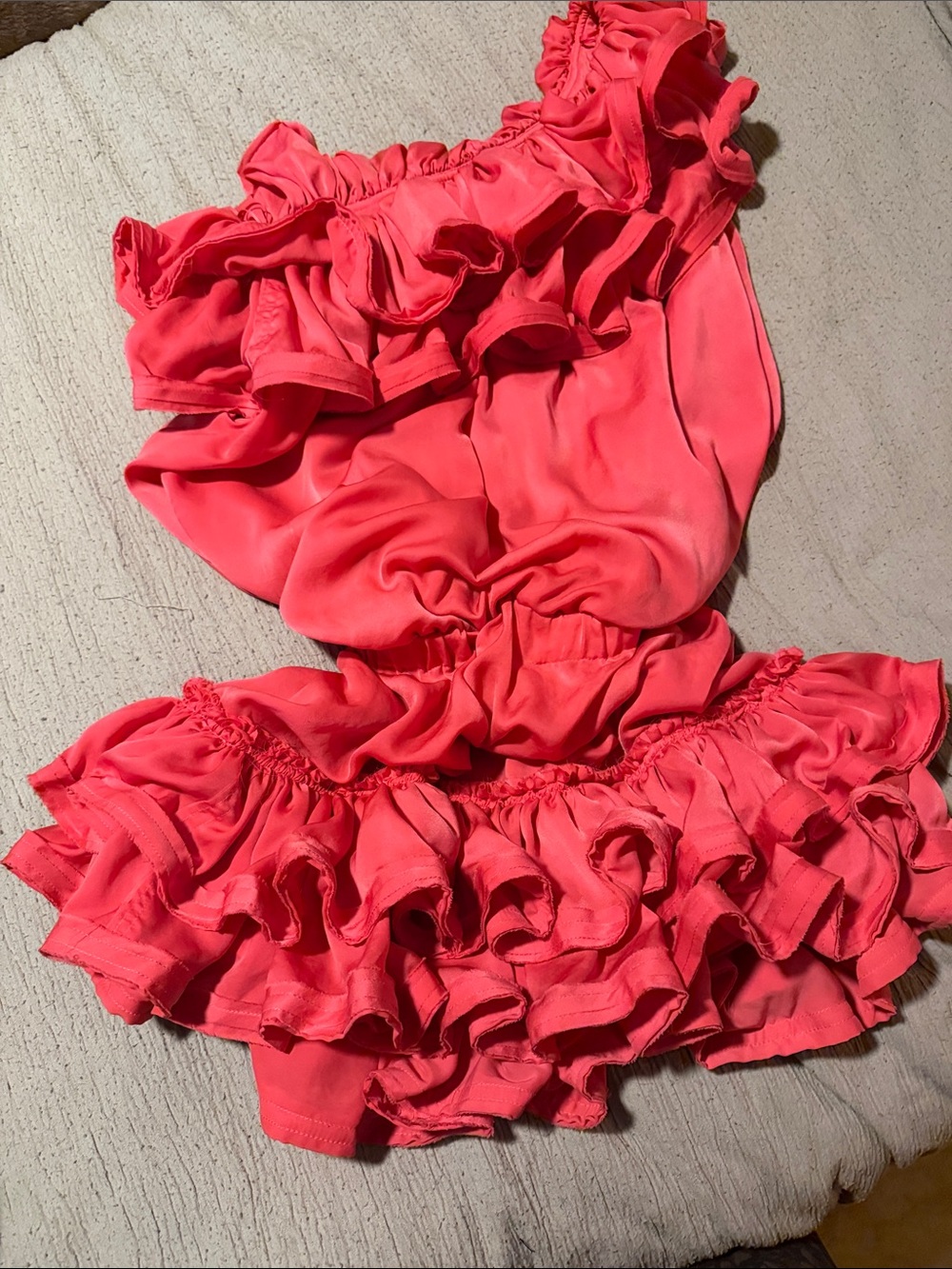 Lanvin for H&M Coral Ruffle Skirt